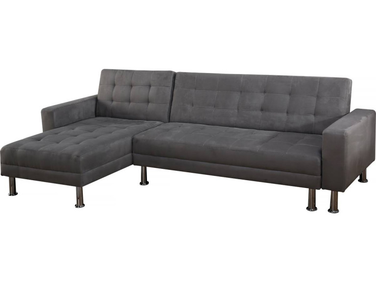 Canapé d'angle convertible et réversible "Theo"- 4 places - Gris