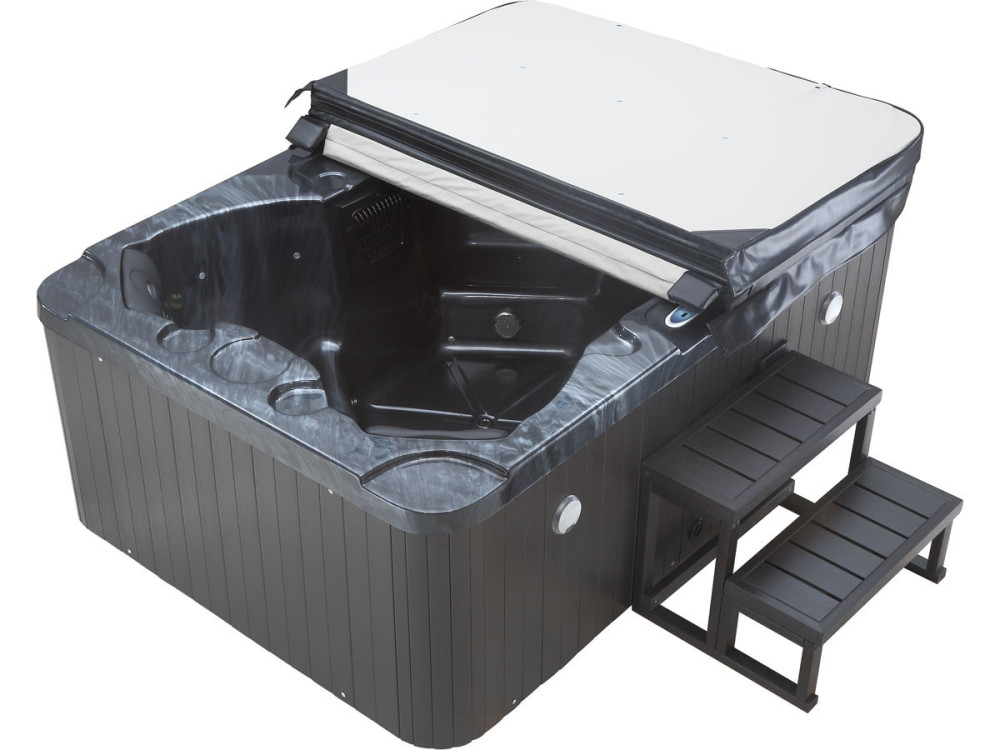 Spa LED "Haïti" 4 places - Enceintes bluetooth intégrées - Gris