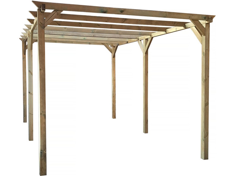 Carport voiture en bois "Solar II" 3 x 5 x 2.4