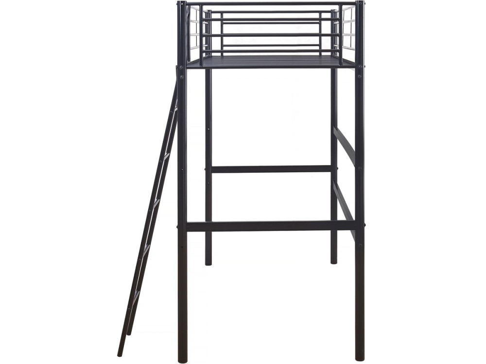Lit mezzanine en métal "Alora" - 90 x 190 cm - Noir