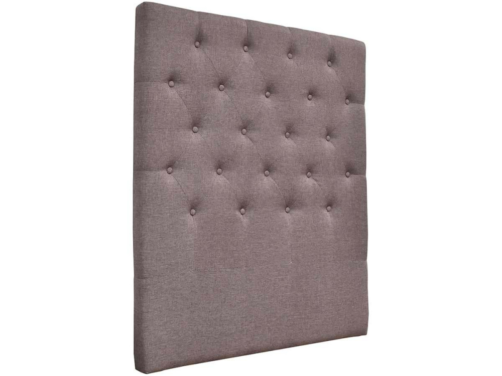 Tête de lit capitonnée "Déco" - 99 cm - Taupe - En tissu