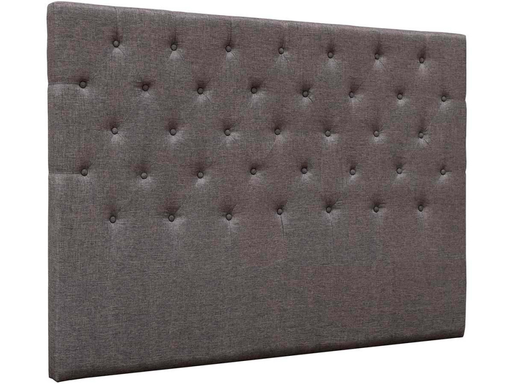 Tête de lit capitonnée "Déco" - 169 cm - Taupe - En tissu