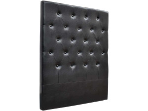 Tête de lit capitonnée "Déco" - 99 cm - Noir - En PVC