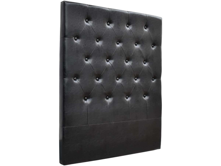 Tête de lit capitonnée "Déco" - 99 cm - Noir - En PVC