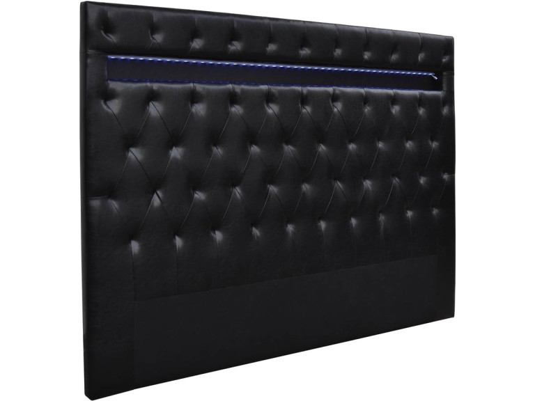 Tête de lit "Déco" LED - 149 cm - Noir
