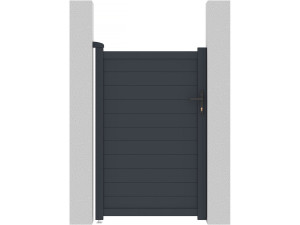 Portillon aluminium "Marc" - 101.2 x 155.9 cm - Gris