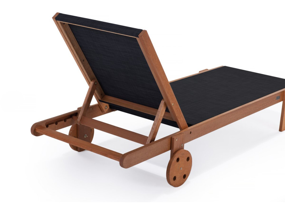Bain de Soleil en bois exotique "Saïgon" - Maple - Noir
