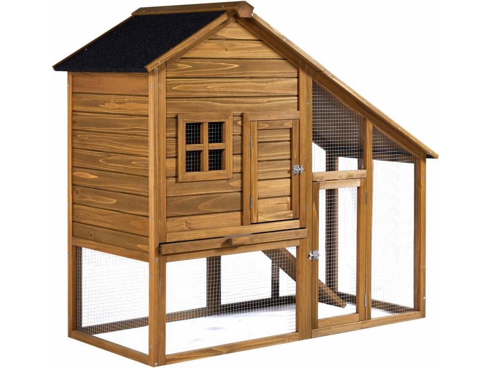 Poulailler "Lily" avec pondoir en bois - Marron