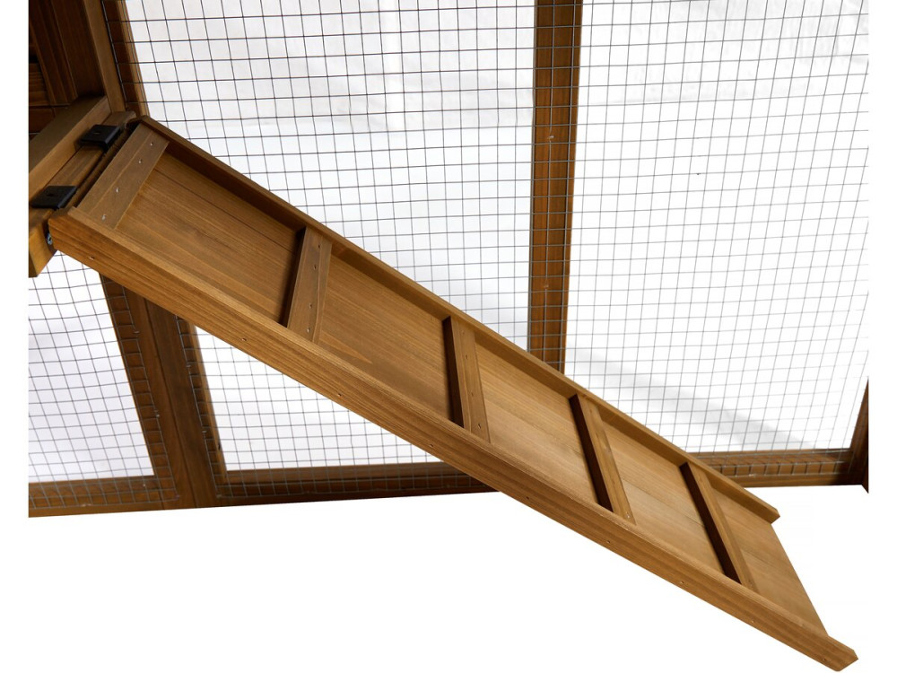 Poulailler "Lily" avec pondoir en bois - Marron