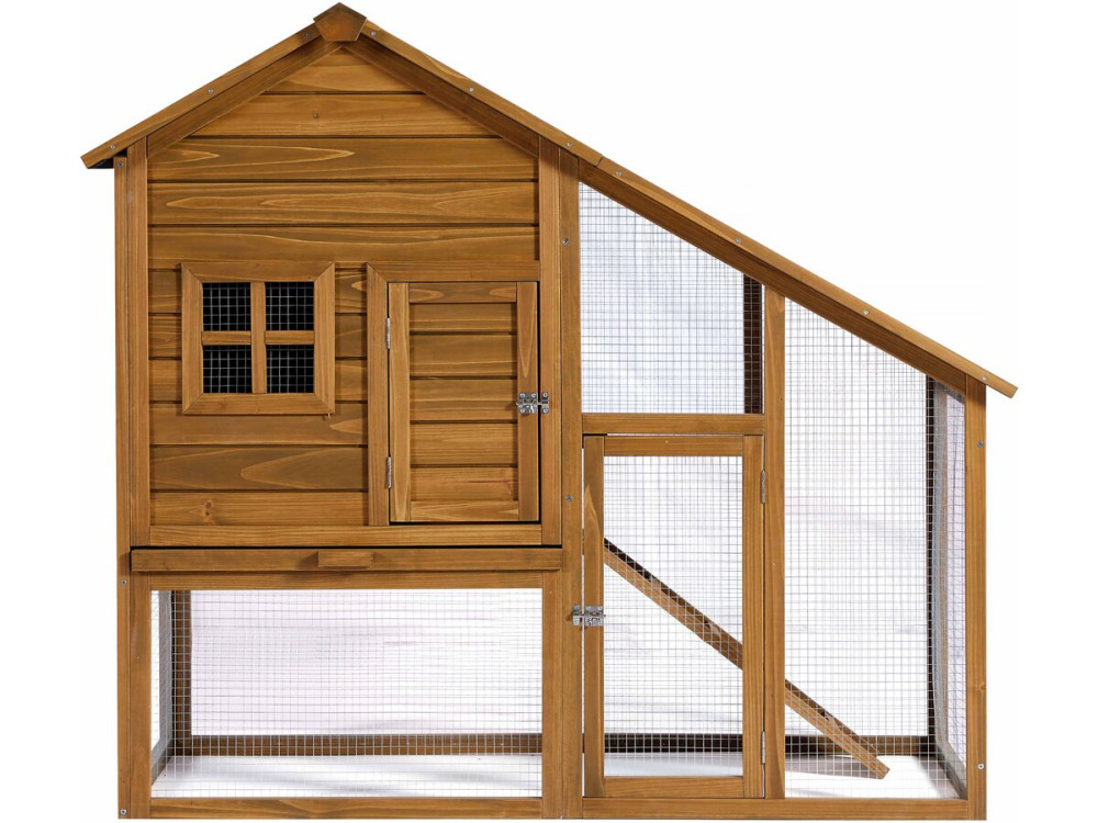 Poulailler "Lily" avec pondoir en bois - Marron