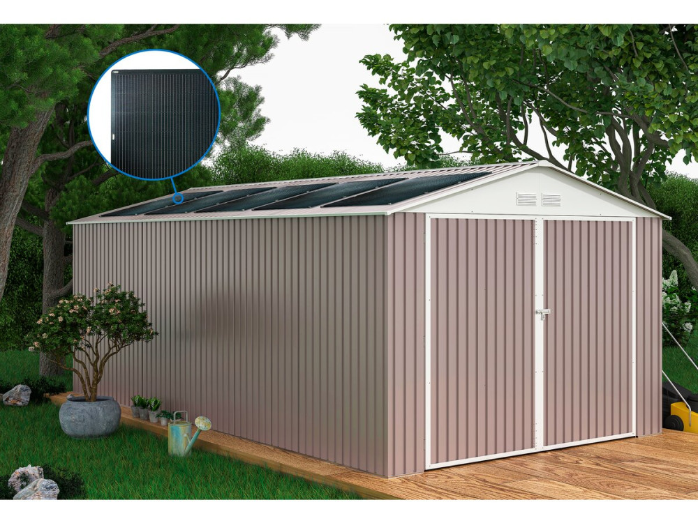 Garage métal "Nevada" - 15,36m² avec panneaux solaires