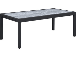 Table jardin en aluminium extensible "Lagos" - 200/320 x 105 x 76 cm - Gris
