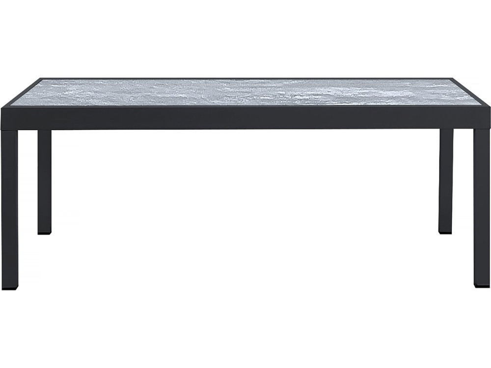 Salon de jardin repas extensible "Lagos" - Table extensible 200/320 x 105 x 76 cm - 10 chaises - Noir