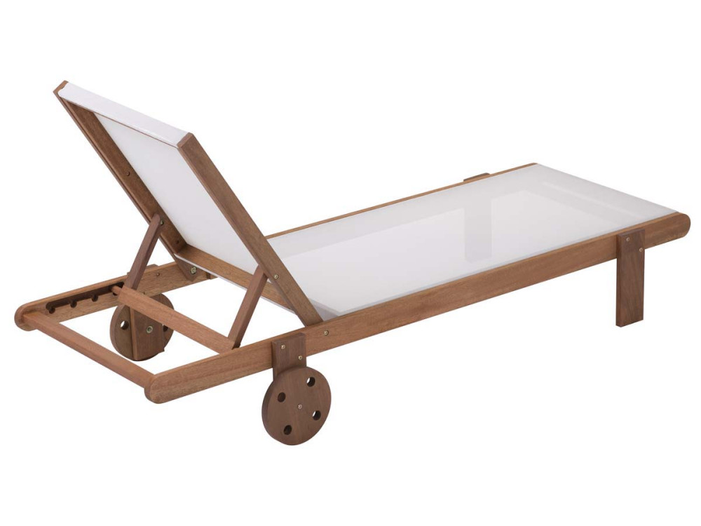 Bain de soleil en bois exotique "Saïgon" - Maple - Ecru - Lot de 4