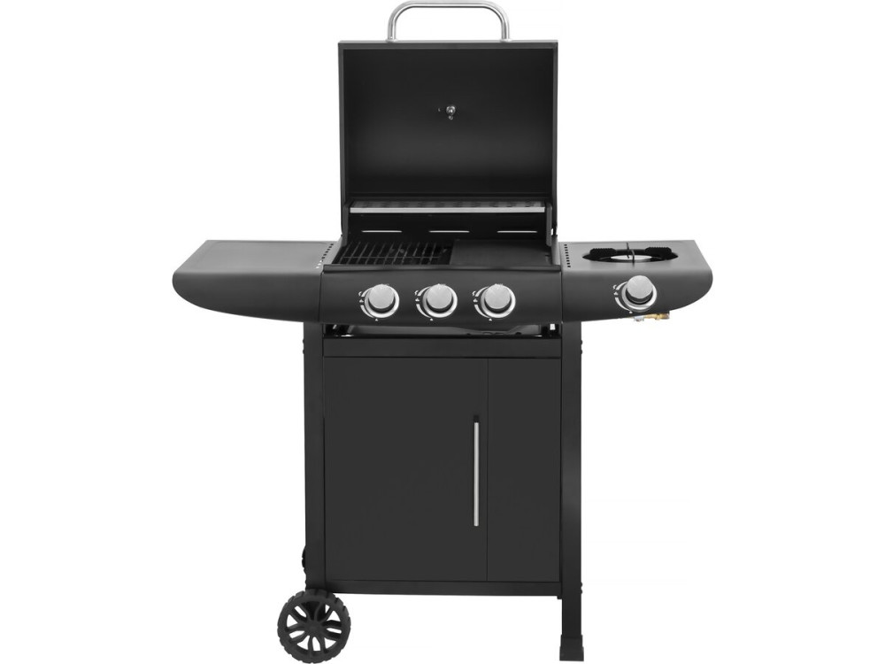 Barbecue gaz "Feria 4" - 4 brûleurs dont 1 latéral - 11.5 kw - Noir