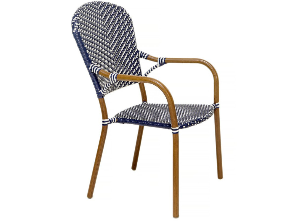 Lot de 4 chaises d'extérieur bistro "Maya" - Bleu