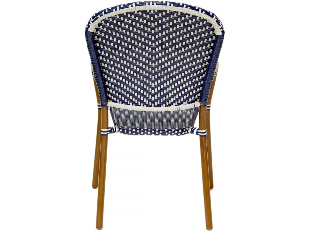 Lot de 4 chaises d'extérieur bistro "Maya" - Bleu