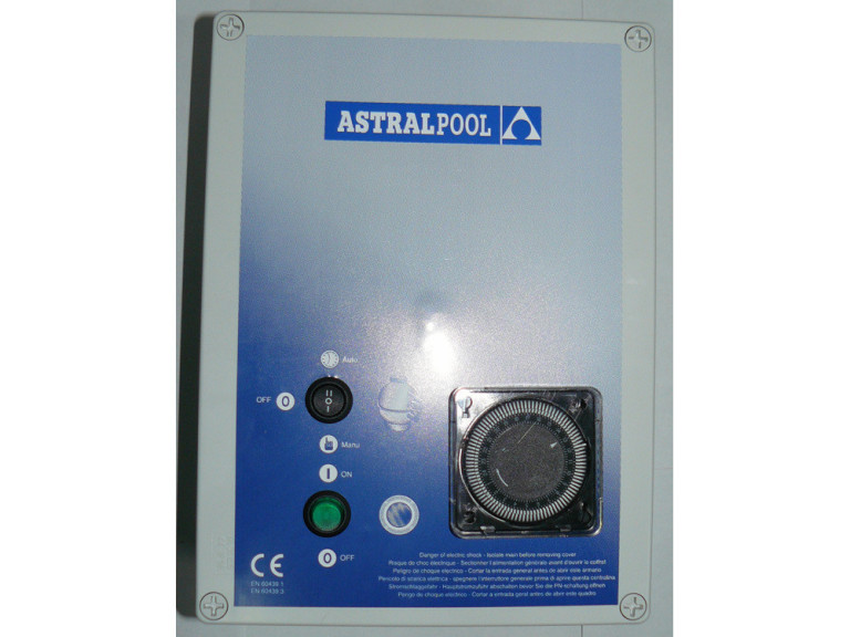 Filtration piscine - Coffret électrique pour brancher une pompe et projecteur