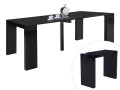 Table repas extensible "Dina" - 200/40 x 94 x 75 cm -  Noir laqué - Noir - 200/40 cm