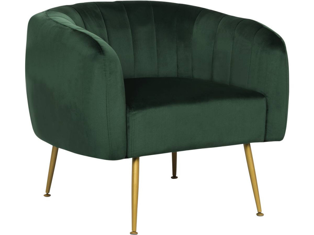 Fauteuil en velours "Diana" - 1 place - Vert