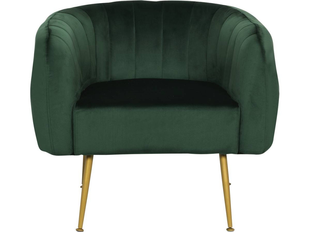 Fauteuil en velours "Diana" - 1 place - Vert