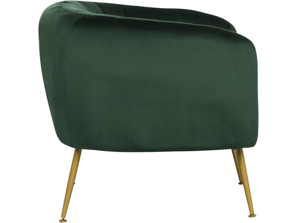 Fauteuil en velours "Diana" - 1 place - Vert