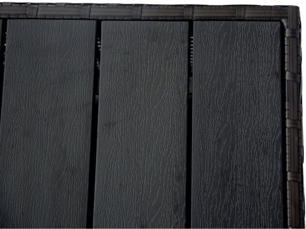 Salon de jardin panoramique en résine tressée "Océane" - 6 places - Marron