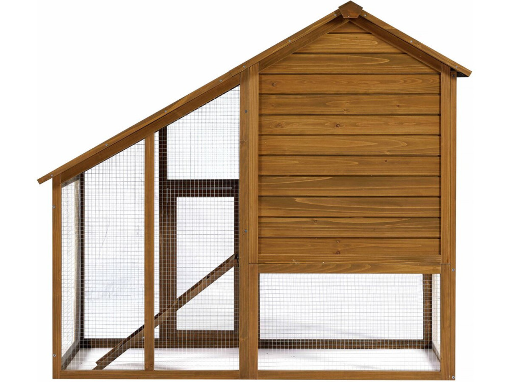 Poulailler "Lily" avec pondoir en bois - Marron