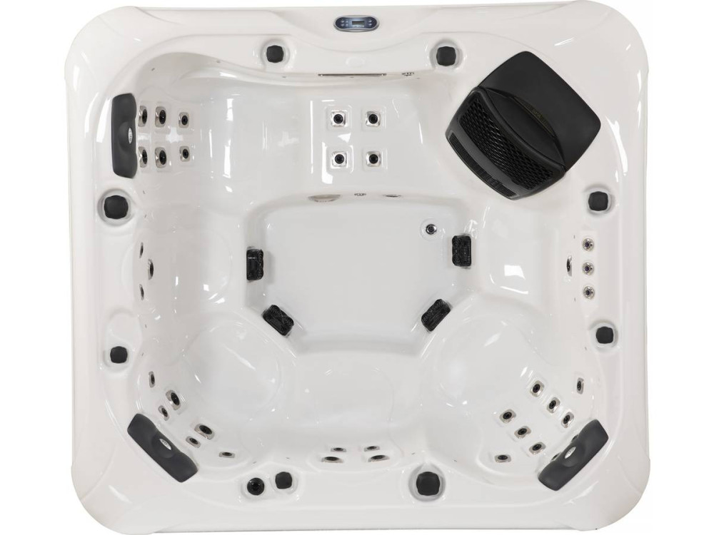 Spa LED "Bora-Bora" - 6 places - Cuve blanche - système Balboa -  Enceintes bluetooth intégrées
