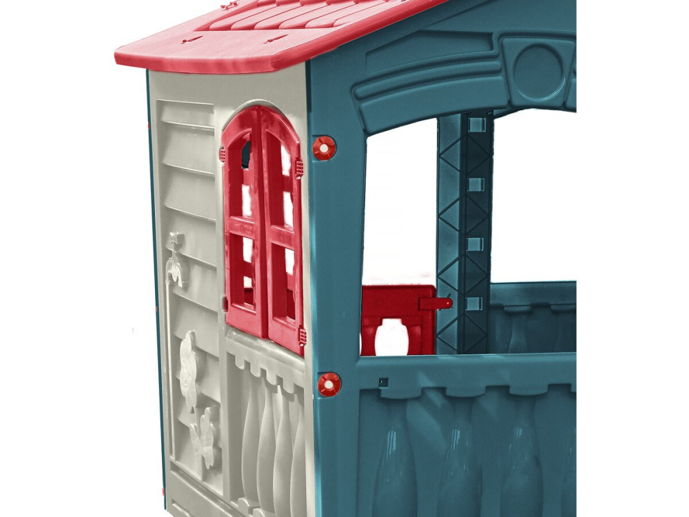 Cabane enfant en plastique  "FUN" - 140 x 111 x 115 cm - Bleu