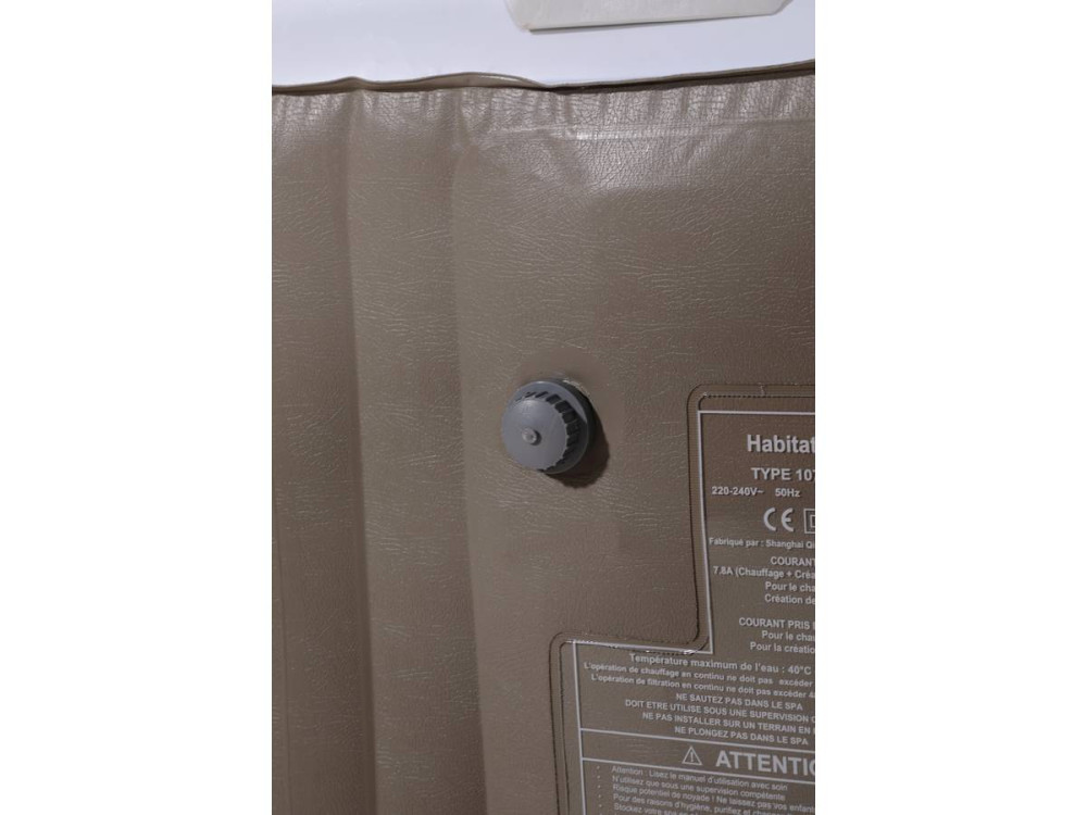Spa gonflable carré en PVC "Monac" - 4 places - Taupe