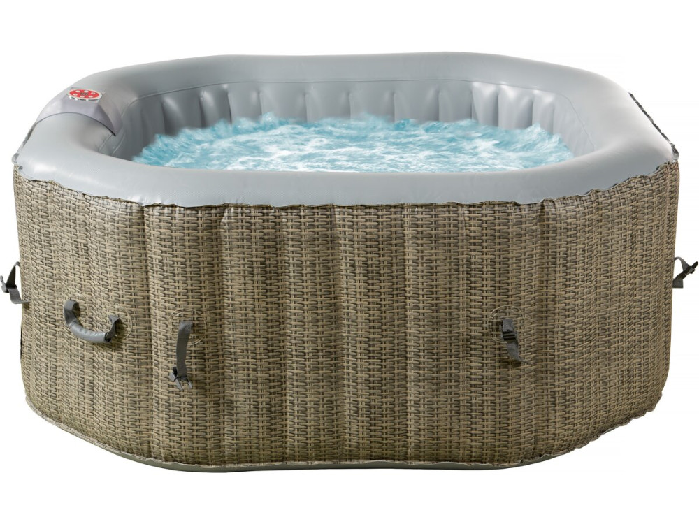 Spa  gonflable octo "Los Angeles" - 4 places - Gris clair/Marron