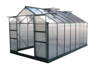 Serre jardin polycarbonate "Dahlia" Vert Sapin 13,29 m²