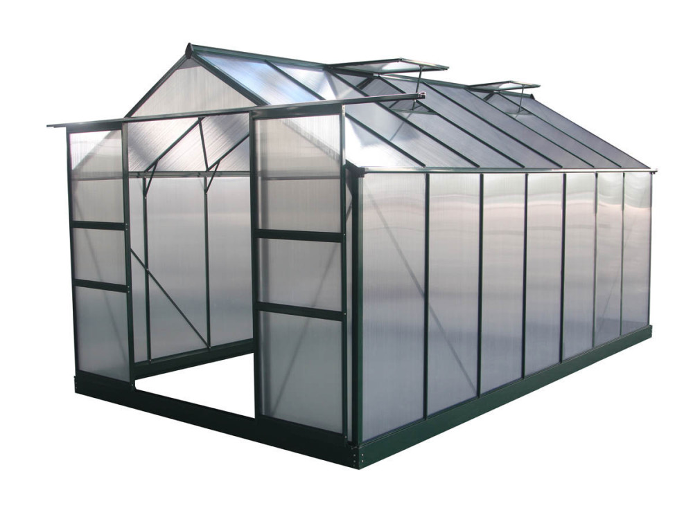 Serre jardin polycarbonate "Dahlia" Vert Sapin 13,29 m²