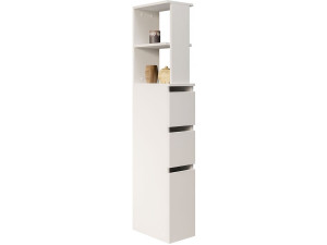 Meuble de rangement "Milowa" - 136 x 33 x 20 cm - Blanc