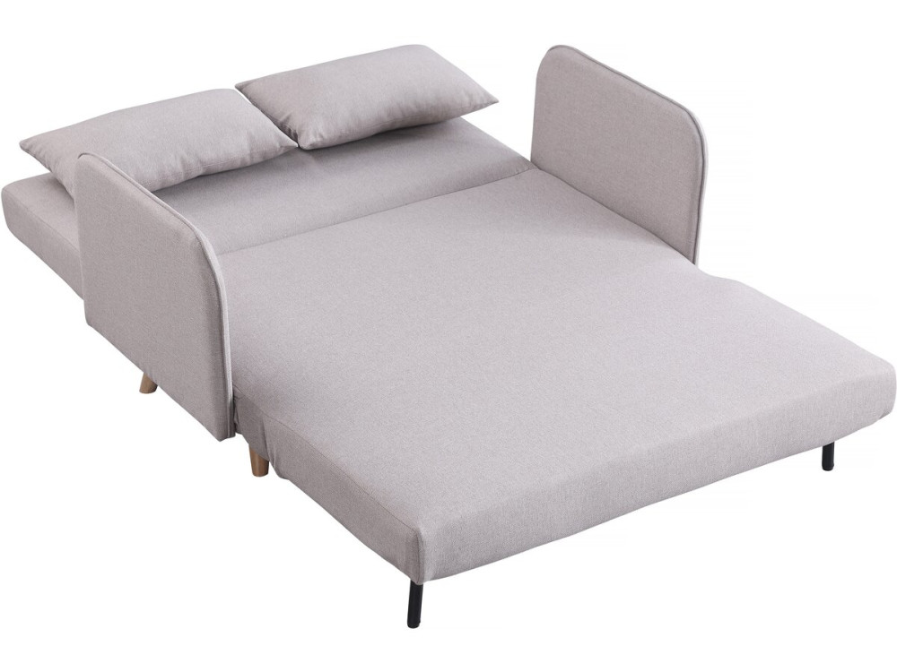Canapé convertible depliant - 2 places - "Panam" - Beige