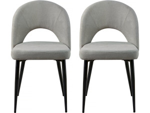 Lot de 2 chaises "Alma" - Gris