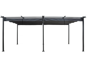 Pergola en métal avec toit rétractable - 3 x 6 m - Anthracite