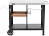 Chariot desserte de barbecue "Gelia" 117 x 59 cm - Inox - Noir