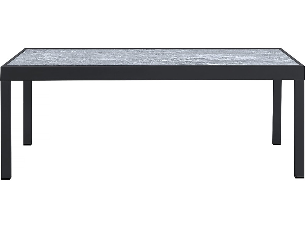 Salon de jardin repas extensible "Lagos" - Table extensible 200/320 x 105 x 76 cm - 12 chaises - Noir