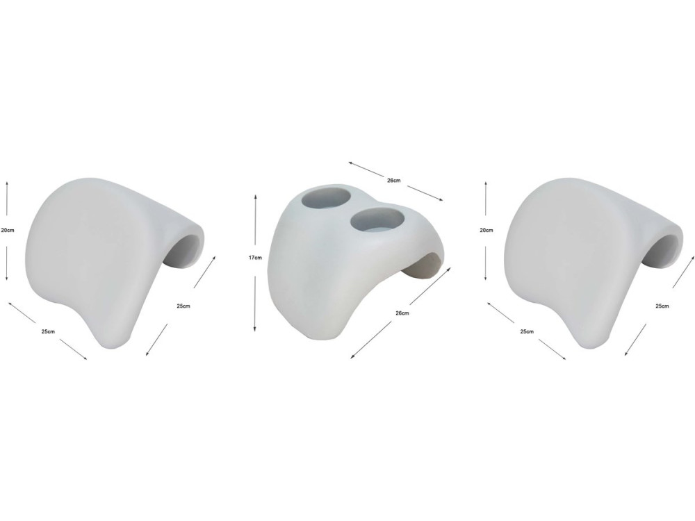 Lot de 2 Appuie-têtes et 1 Porte-gobelet pour Spa
