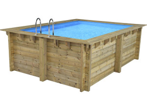 Piscine bois rectangle " Caimans  " - 4.10 x 3.00 x 1.24  m