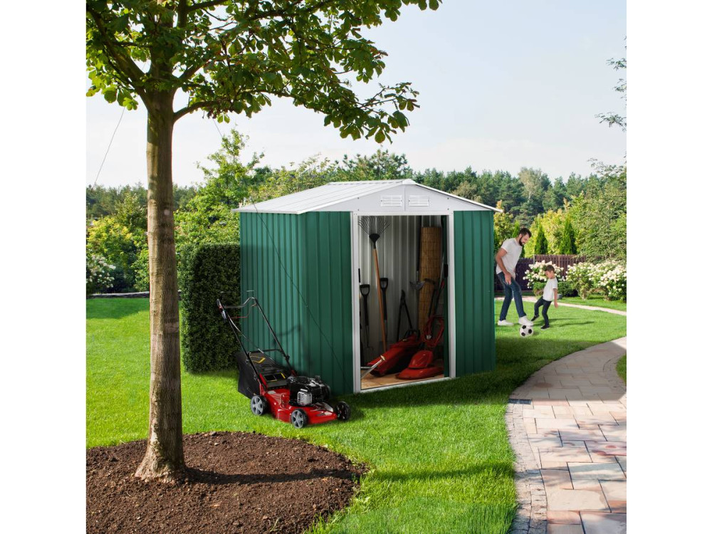 Abri de jardin métal "Rosas" - 2,71 M² - Vert