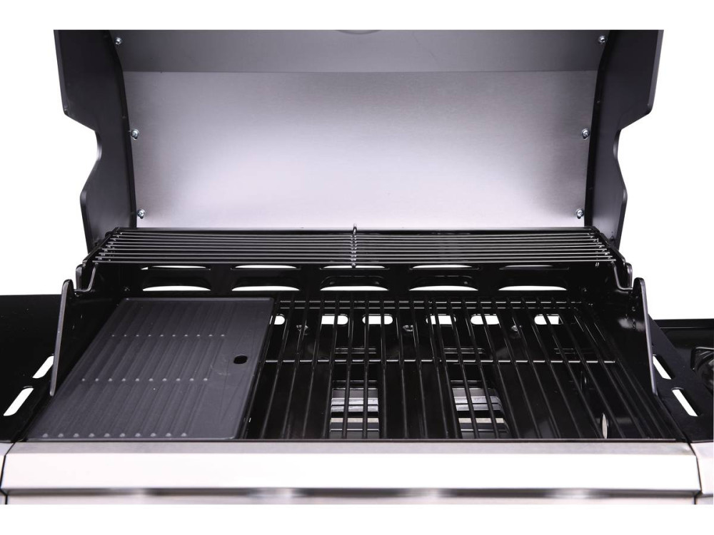 Barbecue Gaz "Bingo 4" - 4 brûleurs dont 1 latéral - 14kW + Housse protection - Noir