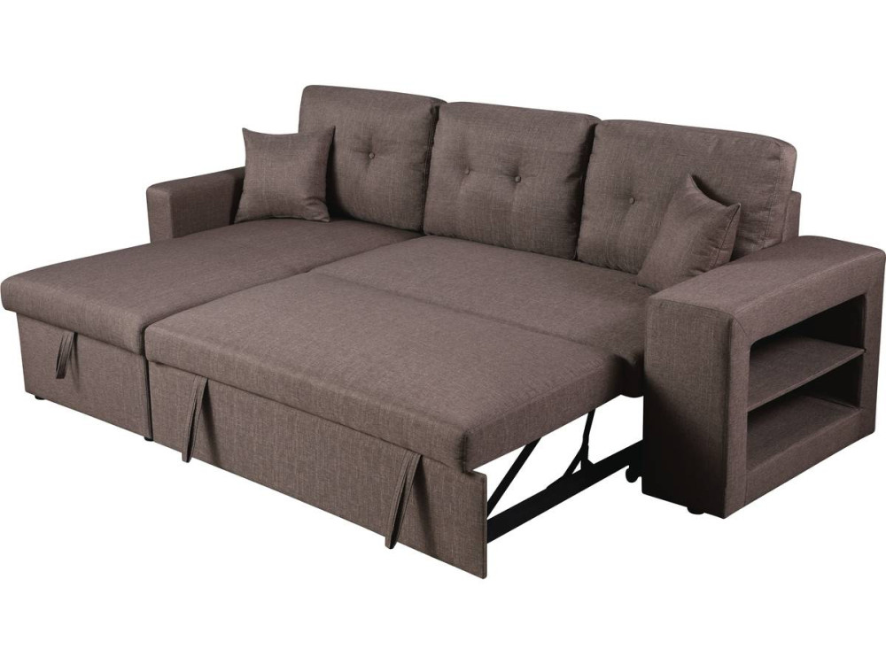 Canapé d'angle convertible/réversible "Axel" - 3 places - Taupe