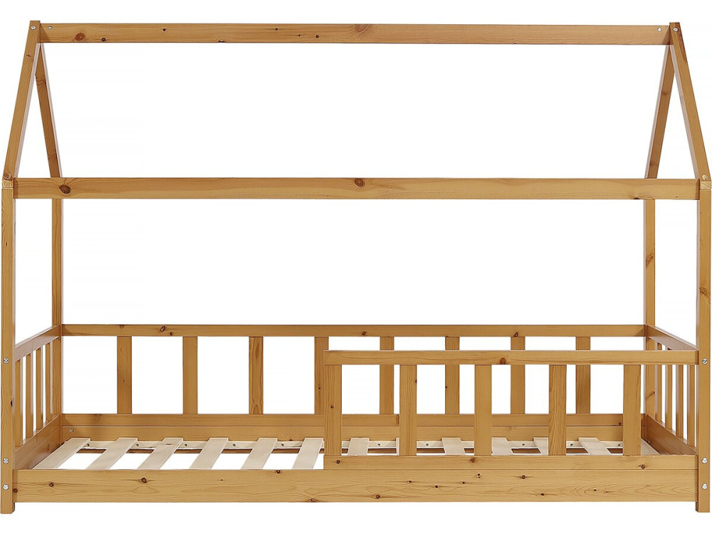 Lit cabane en bois pour enfant "Mila" - 90 x 190 cm - Marron