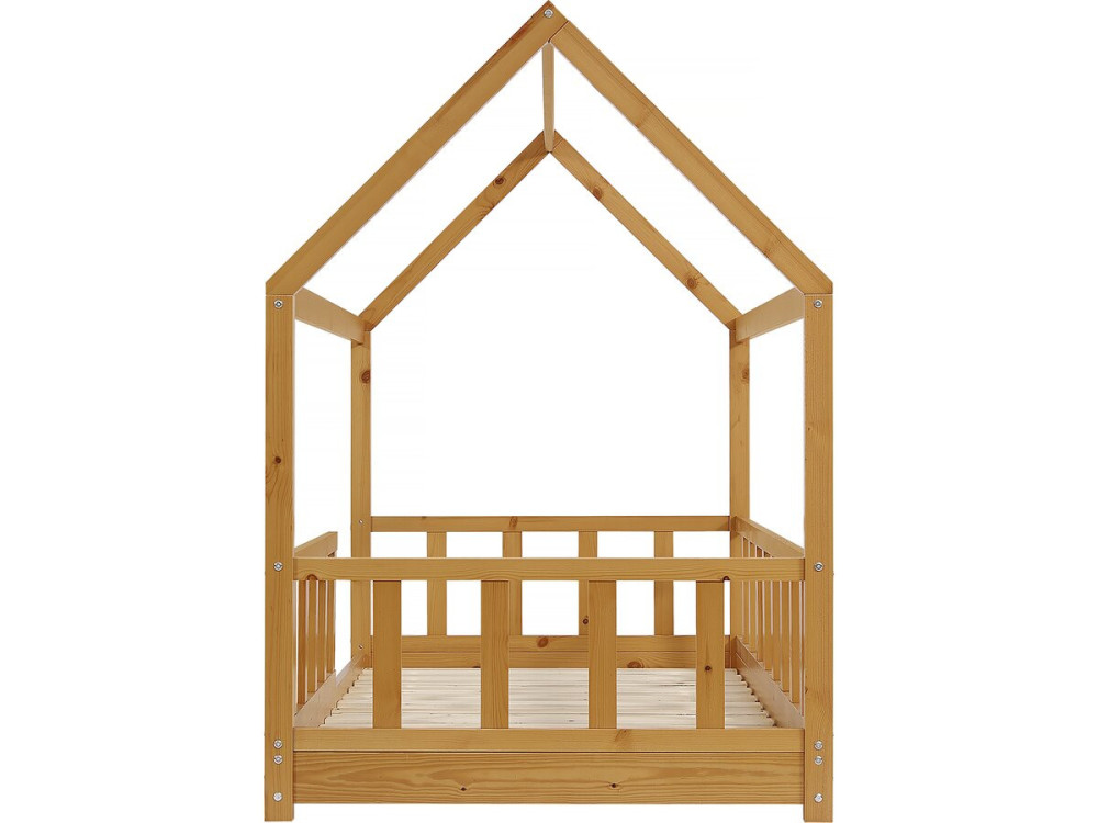 Lit cabane en bois pour enfant "Mila" - 90 x 190 cm - Marron