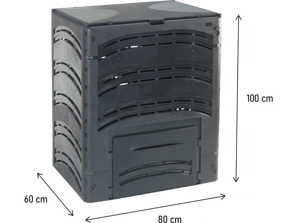 Composteur en plastique "MAKI" -  500L - Noir
