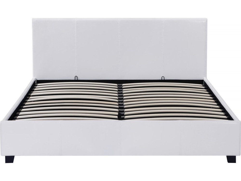 Lit double avec coffre "Carla" - 140 x 190 cm - Blanc