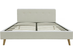 Lit tissu bouclette "Nemo" 140x190 - Crème